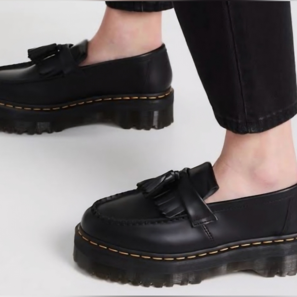 Dr. Martens Adrian Leather Kiltie Tassel Loafers